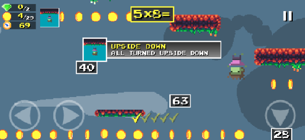 Screen turned upside down